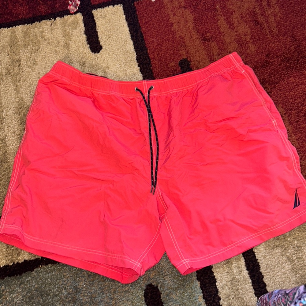 3XL nautica swim trunks - pink-reddish color